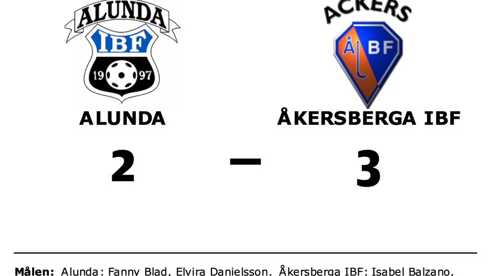 Alunda IBF förlorade mot Åkersberga IBF