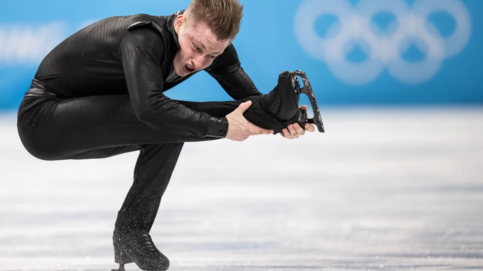 Nikolaj Majorov är Norrköpings medaljhopp under SM i konståkning, 2023.