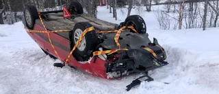 Singelolycka E4 utanför Piteå  