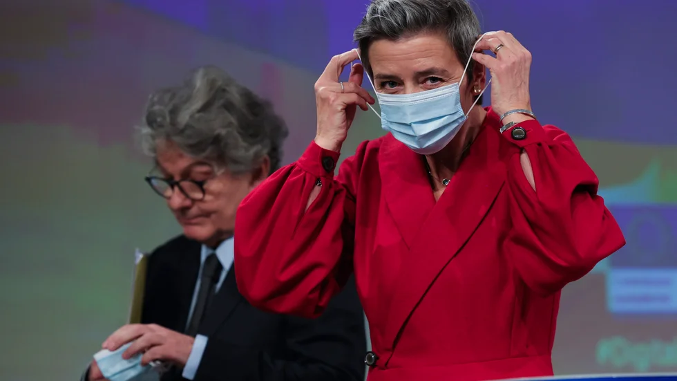 EU:s digitaliseringskommissionär Margrethe Vestager vill införa nya datalagar i EU. Arkivbild.