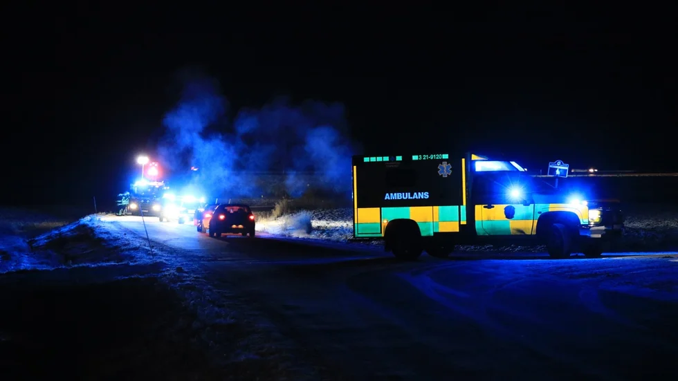 En älgolycka inträffade utanför Alsike på lördagen.