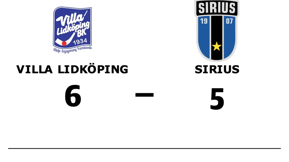 Villa Lidköping BK vann mot IK Sirius