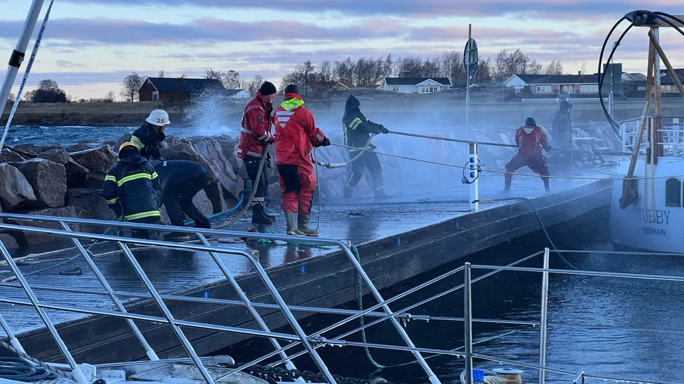 En båt slet sig från kajen i Hästholmens hamn