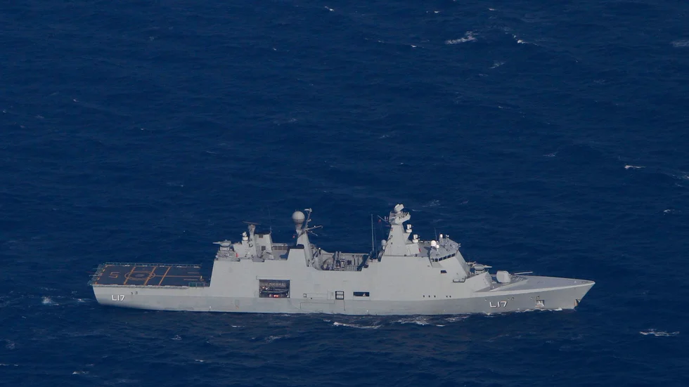 Den danska fregatten Esbern Snare har haft fyra döda pirater ombord i nästan två månaders tid, men har nu kunnat lämna vidare kropparna. Arkivbild.