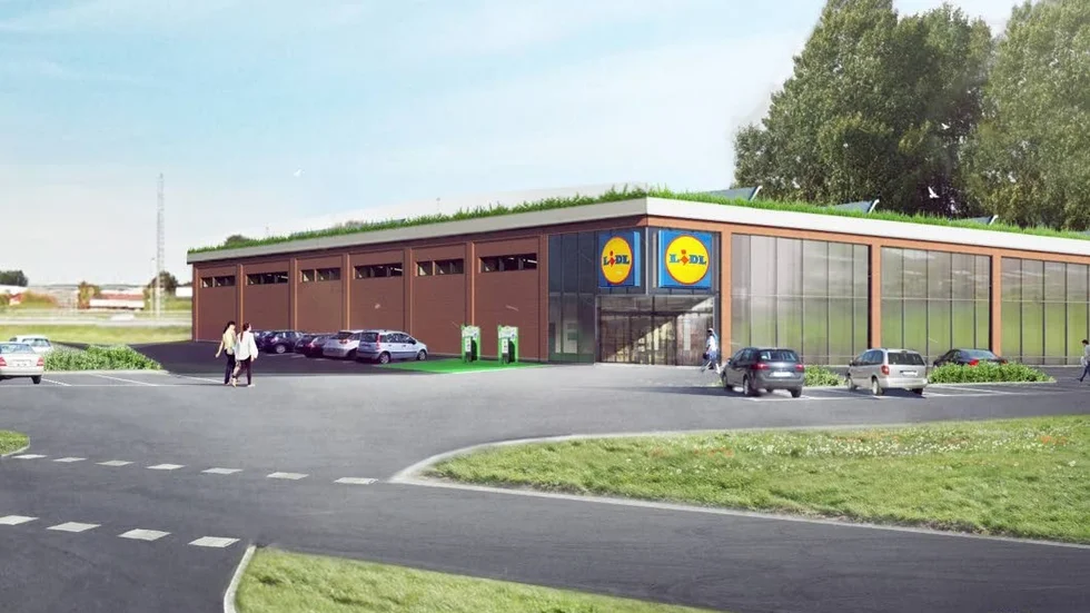 Lidl. Kommer till Sandtorp.