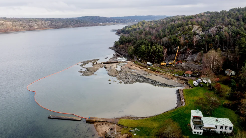 Ett ras i Lökeberg utanför Kungälv 2019. Sådana händelser kan bli vanligare i Sverige i takt med klimatförändringarna.