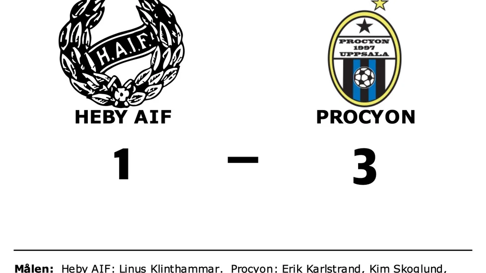 Heby AIF förlorade mot Procyon BK