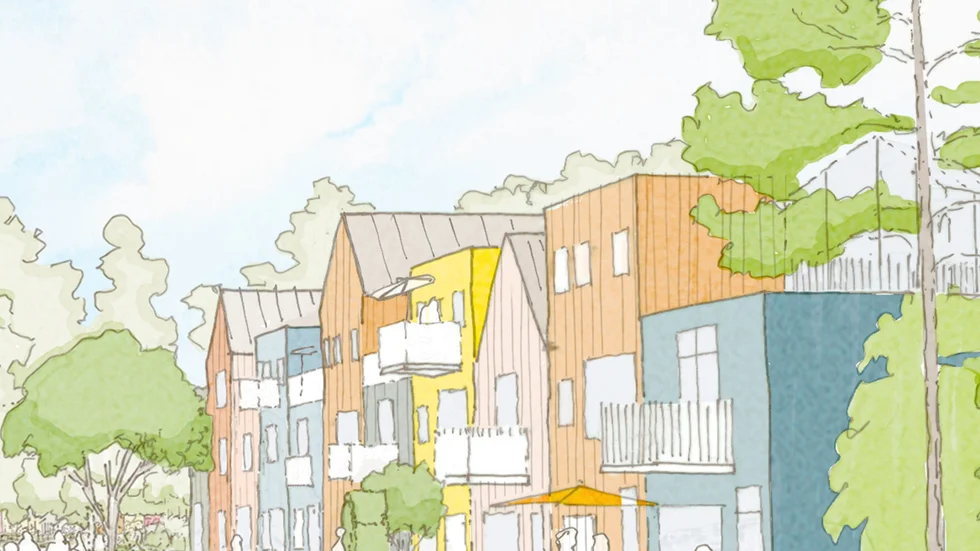 Den stadsmiljö som planeras är en blandad bebyggelse och med rikligt med grönska, skriver Erik Pelling.