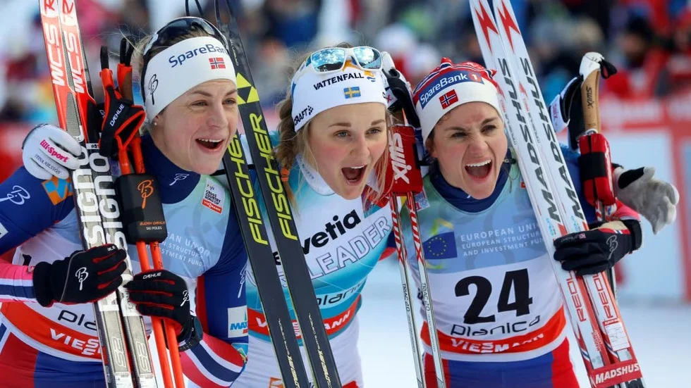 Stina Nilsson vann före Astrid Uhrenholdt Jacobssen och Heidi Weng, båda Norge.