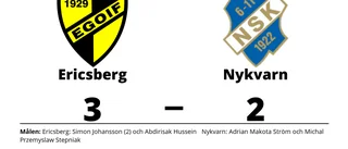 Ericsberg bröt tunga sviten mot Nykvarn