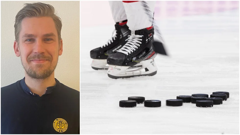 Pontus Lundqvist är föreningsutvecklare för dam- /flickverksamheten hos Stockholms ishockeyförbund.