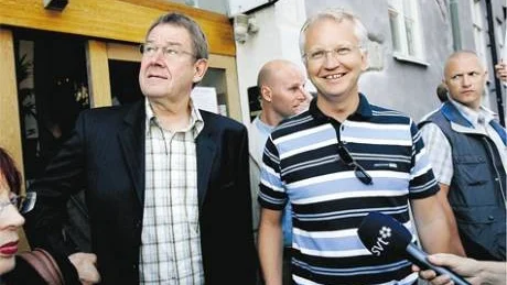 Danmarks Poul Nyrup Rasmussen och Sveriges Pär Nuder. Foto: Scanpix
