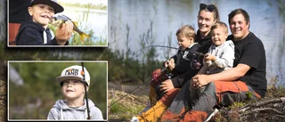 Tvillingarna, 4 år, älskar att fiska • Se gäddan på kroken • "Jag tyckte att det var lika bra att de började att kasta med haspelspö"