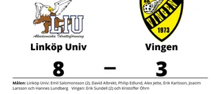 Storseger för Linköp Univ hemma mot Vingen