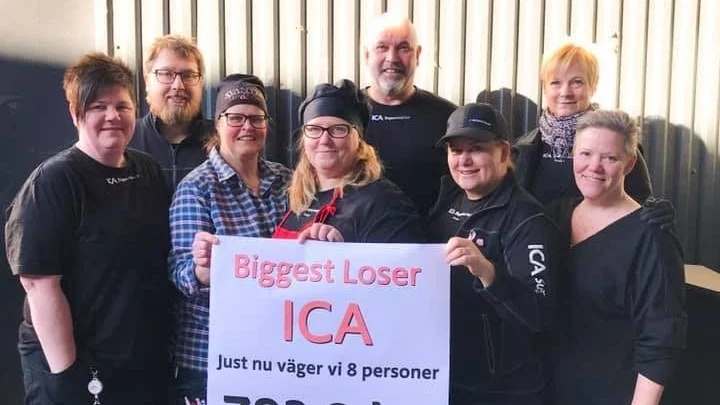 I början av vecka 15 vägde personalen på Ica nästan 784 kilo. Frågan är hur mycket de väger om 20 veckor.