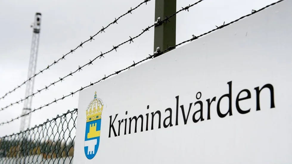 MARIEFRED 20161019
Kriminalvården. Skylt utanpå anstalten i Mariefred 
Foto: Jessica Gow / TT / Kod 10070