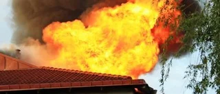 Kraftig brand i Hageby