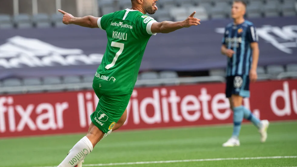 Imad Khalili var en av målskyttarna när Hammarby besegrade Djurgården med 2–1.