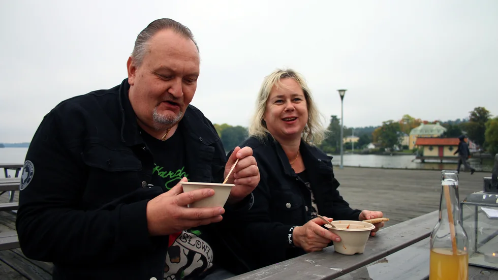 Jan-Ola Ehnvall och Rosie Oddefors njöt av dagen.