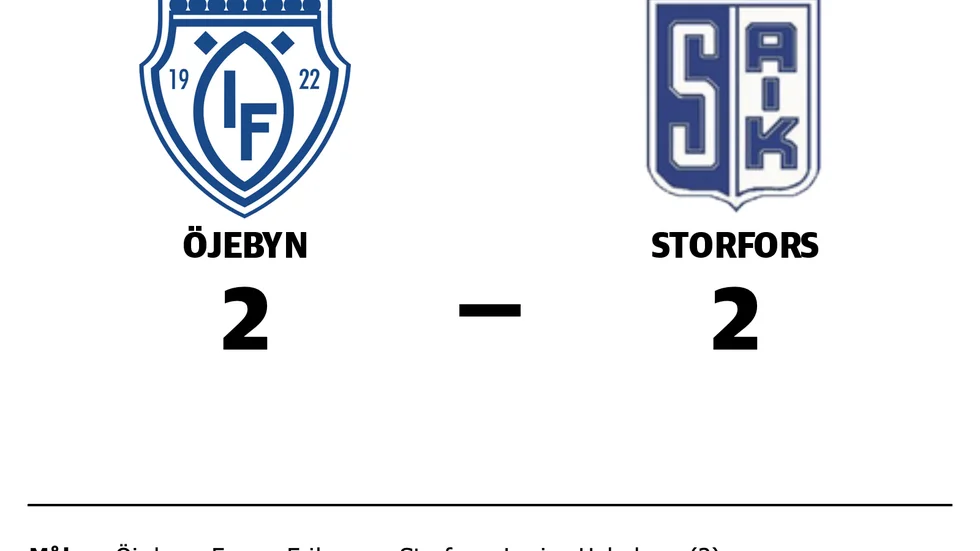 Öjebyn spelade lika mot Storfors