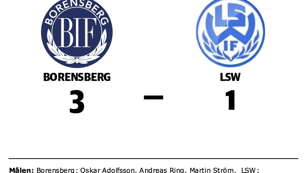 Borensberg vann mot LSW
