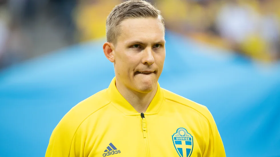 Ludwig Augustinsson missar Rysslandsmatchen på tortsdag. Arkivbild.