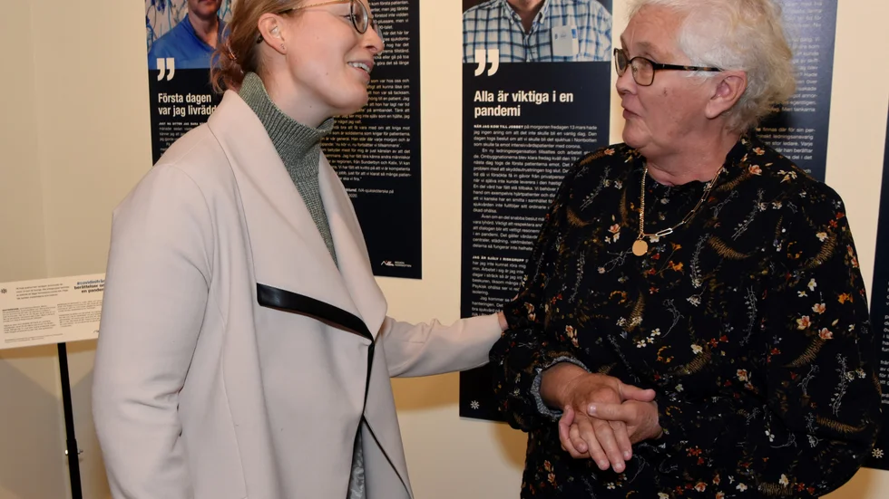 Här träffar Birgitta Viksten läkaren Jenny Kuoljok, en av personerna som tog hand om henne under vistelsen i Piteå.