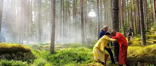 Rökigt under filminspelning i Storvreta