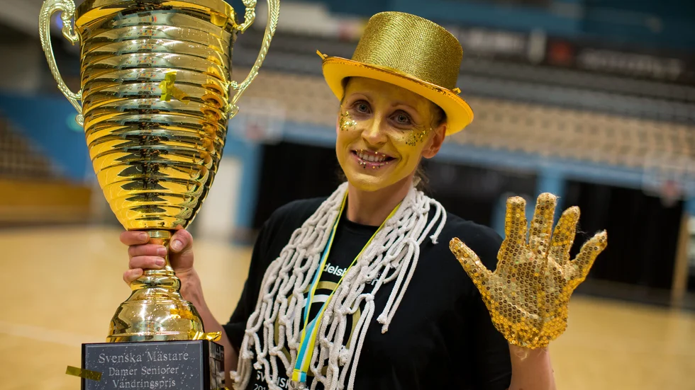 Anna Barthold efter femte och sista SM-guldet med Luleå Basket.
