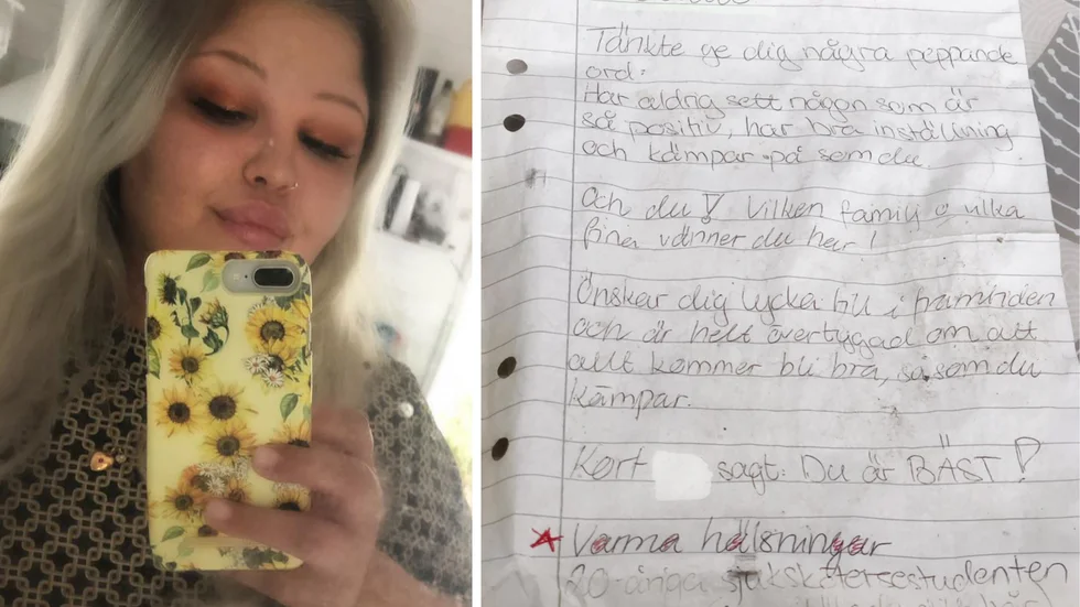 Felicia som var svårt sjuk och låg i koma på intensiven på Mälarsjukhuset 2016 har nu fått kontakt med den sjuksköterskestudent som stöttade henne extra mycket.