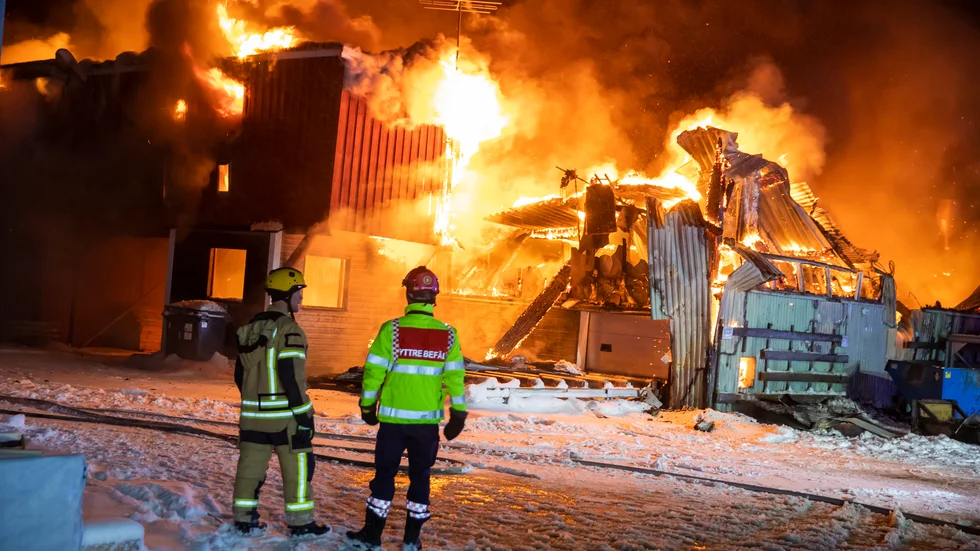 Vid den våldsamma branden i januari förstördes måleriet totalt. 