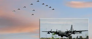 Försvaret gör julflygning över Nyköping