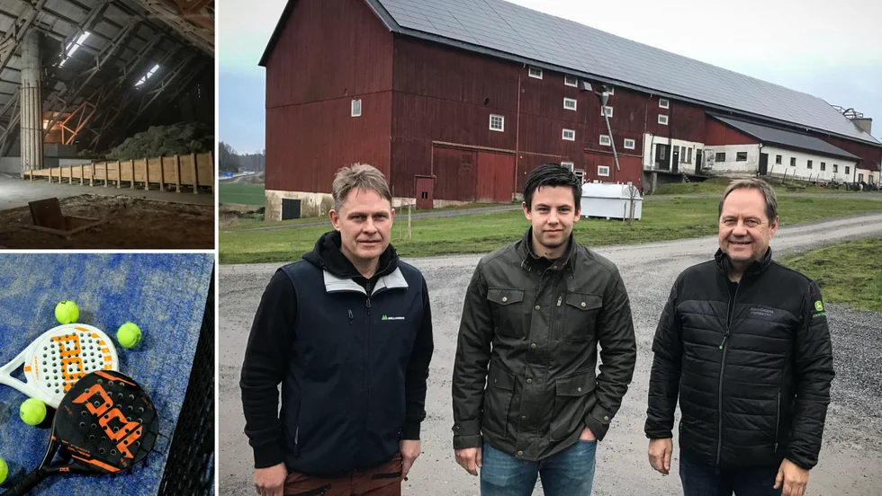 En padelhall istället för en höskulle. Det är vad Magnus, Filip och Claes Lundblad planerar på Grinda gård utanför Malmköping.