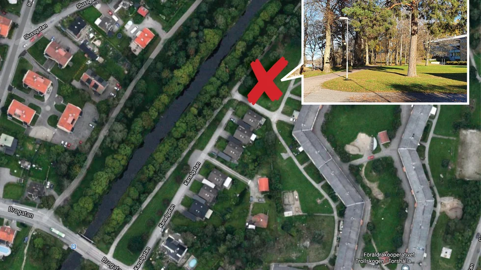Här är det tänkt att en av de nya parkeringsplatserna ska byggas.