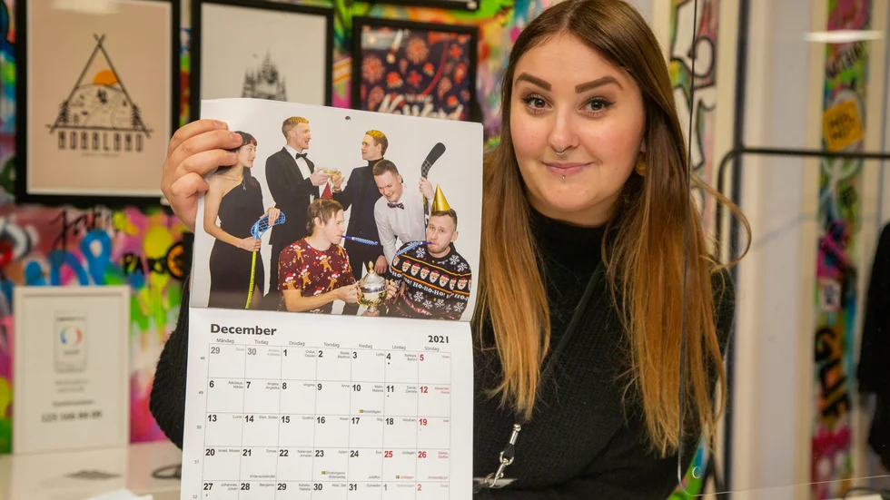 Emelie Edström kom på idén att göra en kalender i somras. "Jag och syrran brinner för idrotten", säger hon.
