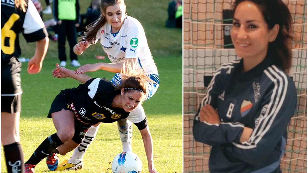 Shamiram Yakob som Norrköpingspublken är van att se henne. I en tuff duell på fotbollsplanen. På lördag möter hon och Djurgården Ektorp i kvartsfinal. Vi sänder matchen på sajten.