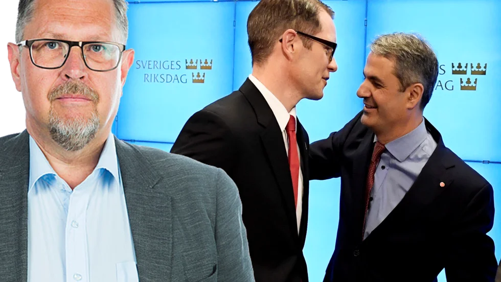 "Lars Hjälmered (M) och Ibrahim Baylan (S) borde kramas mer", tycker NSD:s Olov Abrahamsson.