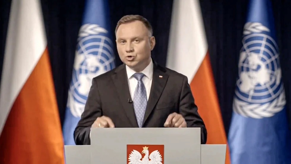 Polens president Andrzej Duda har testats positivt för coronaviruset. Arkivbild.