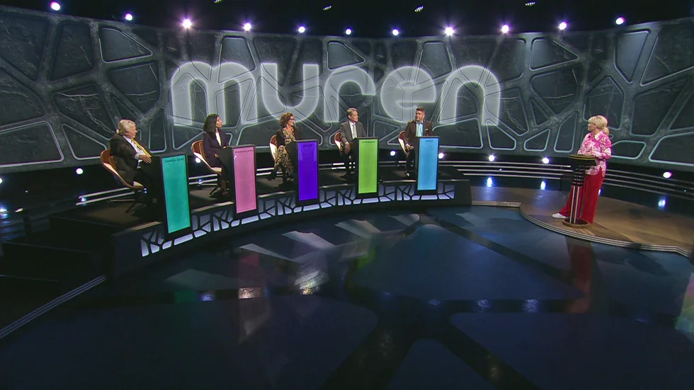 Tyvärr lika trist som det ser ut... Expertpanelen Staffan Heimerson, Parisa Amiri, Ebba Witt Brattström, Ulf Danielsson, och Patrick Ekwall tillsammans med programledaren Kattis Ahlström.
