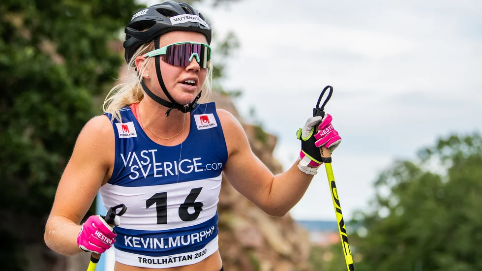 Emma Ribom var en nöjd trea i premiären.