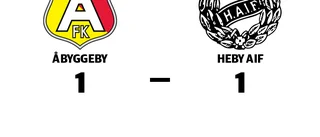 Åbyggeby och Heby AIF delade på poängen