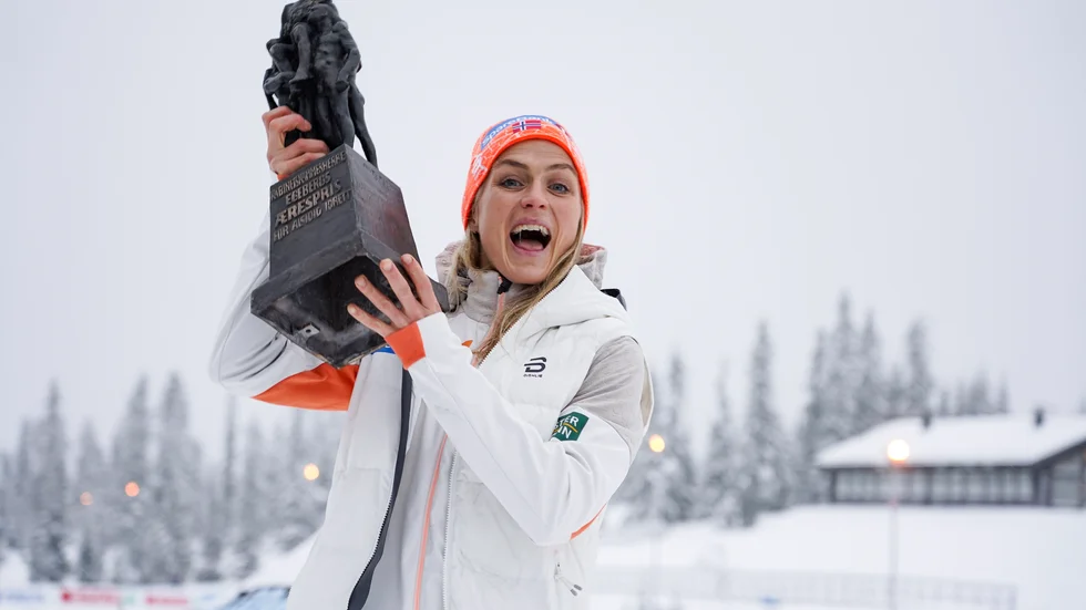 Therese Johaug med Egebergs Ærespris.
