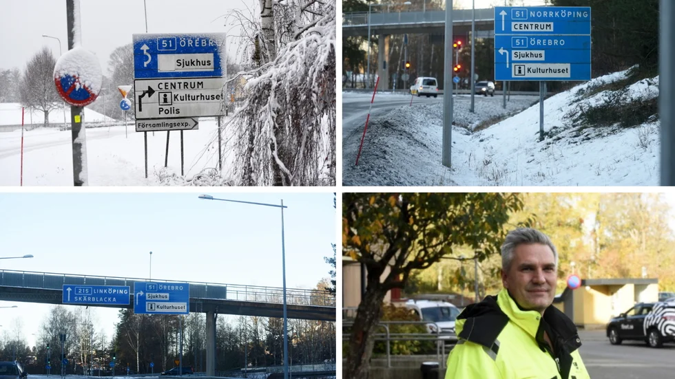 Det är många vägskyltar som fortfarande visar vägen till sjukhuset som inte finns kvar längre. "Det är inte optimalt", säger Joakim Joge, trafikplanerare på kommunen.