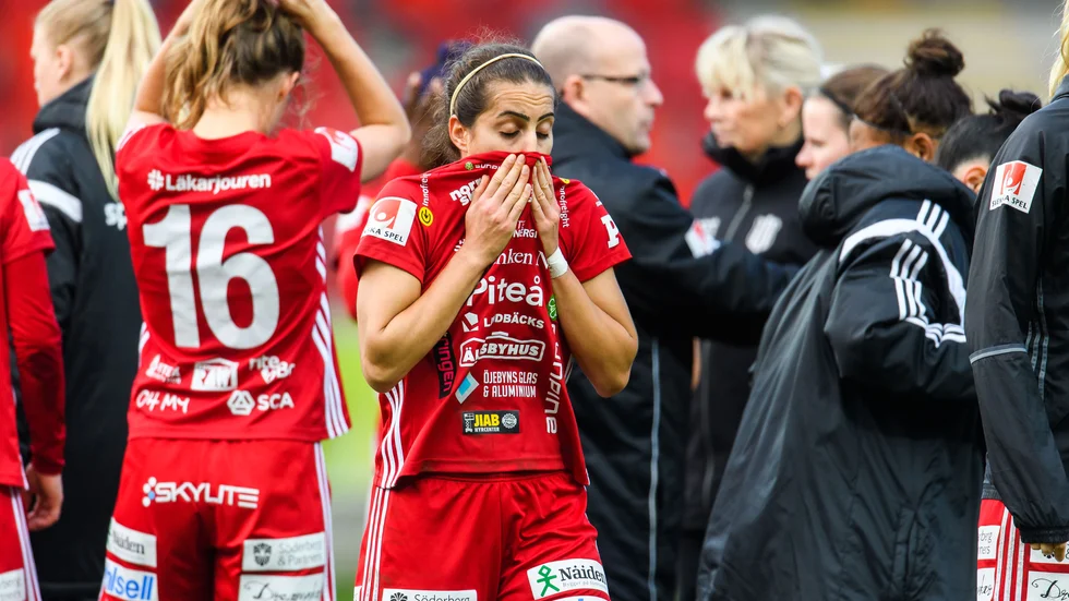 Piteå IF ligger under nedflyttningsstrecket. 