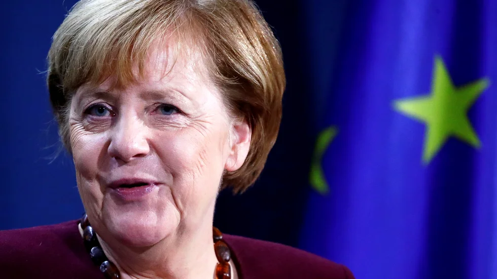 Tyskland, med förbundskansler Angela Merkel, kan glädjas åt att återhämtningen under tredje kvartalet blev något starkare än vad preliminära beräkningar visat. Arkivbild