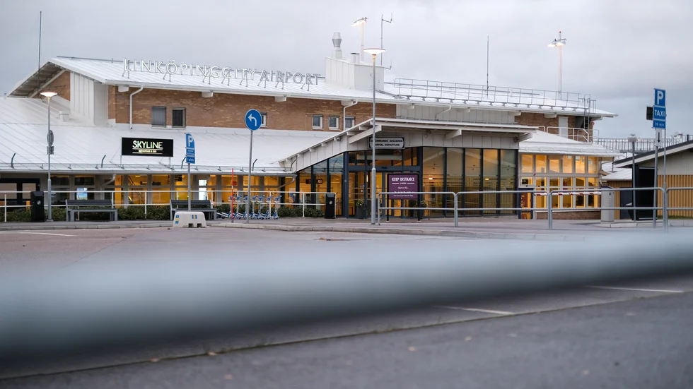 Linköpings flygplats. Bilden är från ett annat tillfälle.