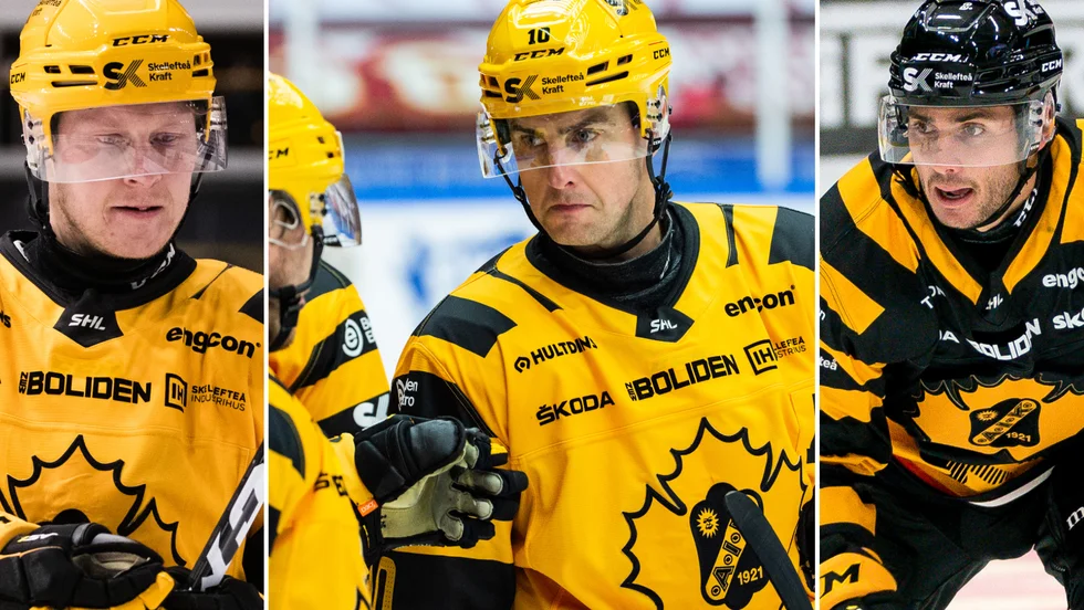 När Kiiskinen, (till vänster), saknas får Nowick (till höger) chansen. Jocke Lindström (mitten) var stekhet på dagens PP-träning. 