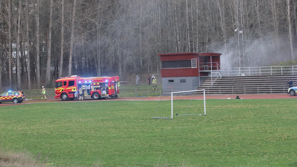 En mindre brand upptäcktes vid Borgstugan IP.