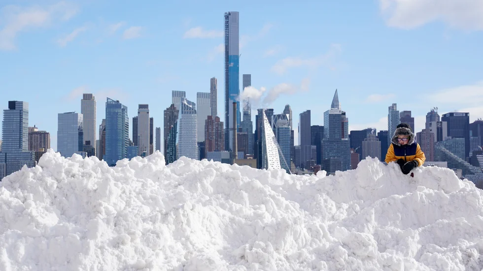 Ett snöoväder är på väg mot New York – bilden är dock från december förra året.