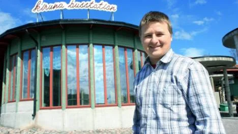 "Kiruna busstation blir åter navet för lokaltrafiken", säger Joel Ahlquist, trafikingenjör.Foto: hans Sternlund